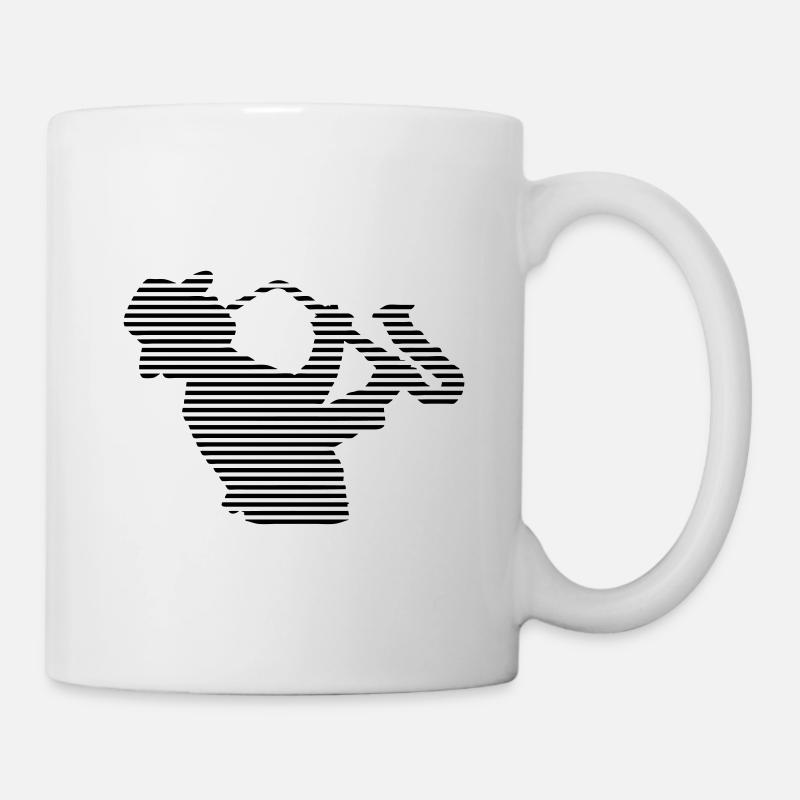 Saxofonspieler / Raster - Tasse - Weiß