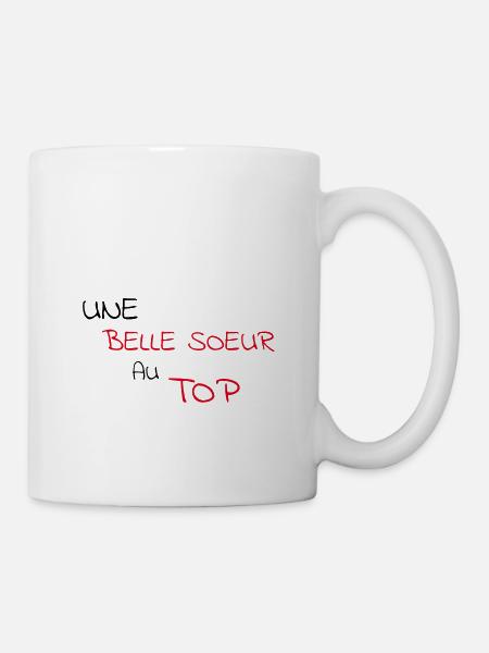 une belle soeur au top famille cadeau - Mug blanc - blanc