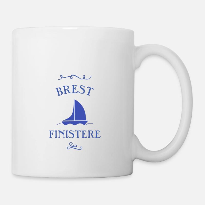 brest finistère boot geschenk bretagne t-shirt - Tasse - Weiß