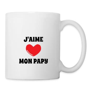 j'aime mon papy cadeau enfant noel love - Mug blanc - blanc - Droite
