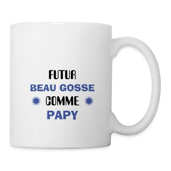 futur beau gosse comme papy cadeau noel t-shirt - Mug blanc - blanc - Droite