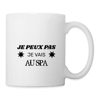 je peux pas je vais au spa cadeau noel t-shirt - Mug blanc - blanc - Droite