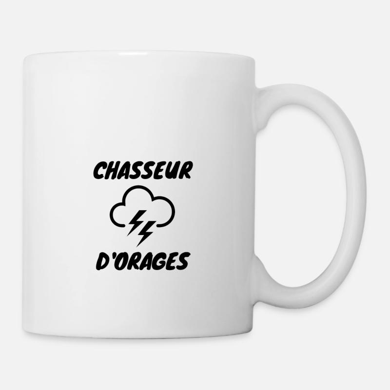 t-shirt chasseur d'orages cadeau noel - Mug blanc - blanc