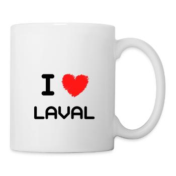 t-shirt original i love laval cadeau noel - Mug blanc - blanc - Droite
