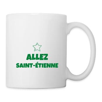 t-shirt football allez saint-étienne cadeau noel - Mug blanc - blanc - Droite