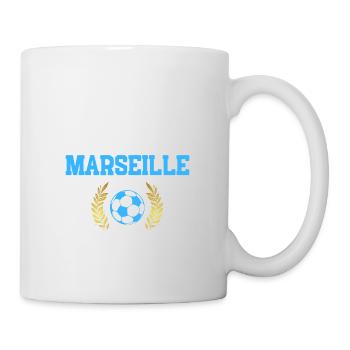 Weihnachtsgeschenk Marseille Fußball T-Shirt - Tasse - Weiß - Rechts