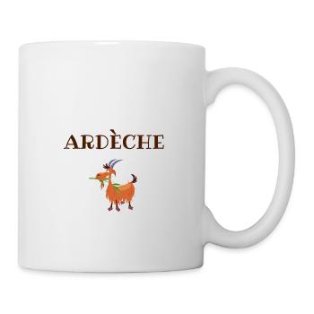 t shirt ardèche chèvre ardechois cadeau noel - Mug blanc - blanc - Droite