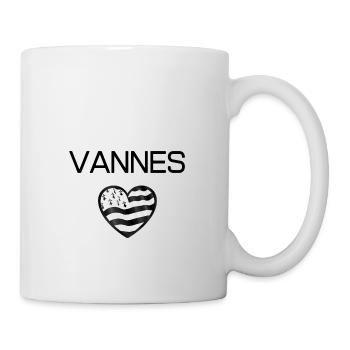t shirt vannes bretagne coeur j'aime vannes cadeau - Mug blanc - blanc - Droite