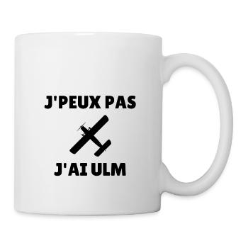t shirt j'peux pas j'ai ulm humour avion cadeau - Mug blanc - blanc - Droite