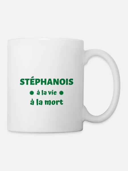 t shirt saint etienne foot stephanois pour la vie - Mug blanc - blanc