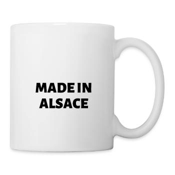 T-Shirt gemacht in alsace alsatian Weihnachtsgeschenk Humor - Tasse - Weiß - Rechts