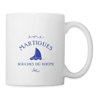 t shirt martigues bateau cadeau noel voilier - Mug blanc - blanc - Droite