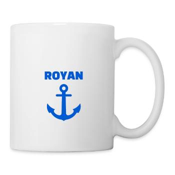 t shirt royan bateau ancre cadeau noel marin - Mug blanc - blanc - Droite