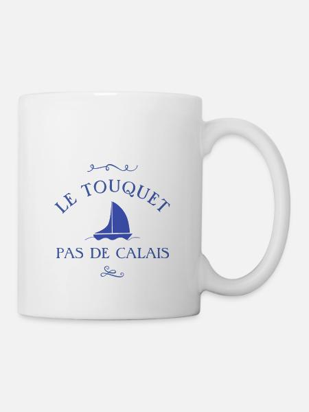 t shirt le touquet bateau pas de calais cadeau - Mug blanc - blanc