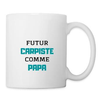 t shirt futur carpiste comme papa humour peche - Mug blanc - blanc - Droite