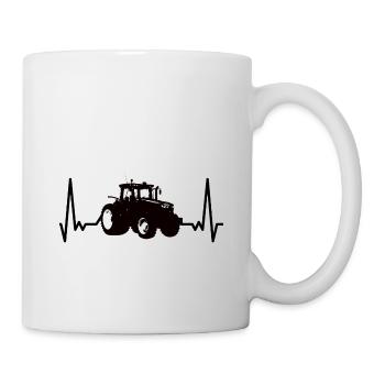 Agriculture farmer tractor tractor trekker - Mug - white - Right