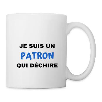 t shirt patron qui déchire cadeau humour boss chef - Mug blanc - blanc - Droite
