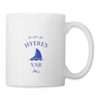 t shirt hyeres bateau var cadeau voile marin - Mug blanc - blanc - Droite
