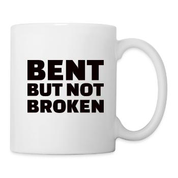 SCOLIOSIS AWARENESS: Bent But Not Broken - Mug - white - Right
