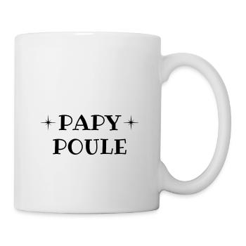 t shirt papy poule humour papy grand pere cadeau - Mug blanc - blanc - Droite