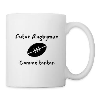 rugby cadeau garçon futur rugbyman - Mug blanc - blanc - Droite