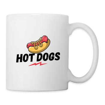 Hot Dogs, Würstchen. Wiener, Würstchen - Tasse - Weiß - Rechts