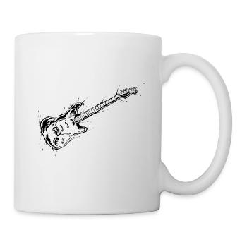 Guitare électrique - Mug blanc - blanc - Droite