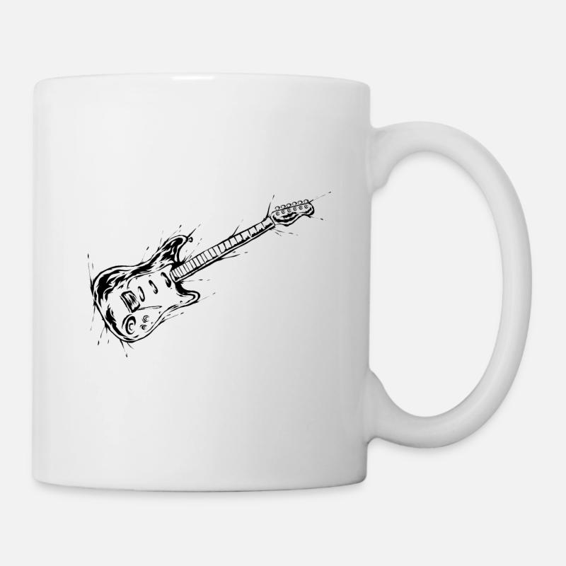 E-Gitarre - Tasse - Weiß