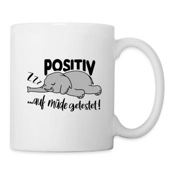 Positiv auf müde getestet Schnelltest - Tasse - Weiß - Rechts