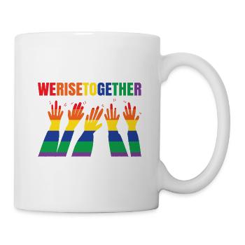 We Rise Together Bisexual Gay Trans Queer Lgbtq Ra - Tasse - Weiß - Rechts