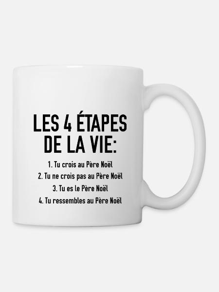les 4 étapes de la vie - Mug blanc - blanc