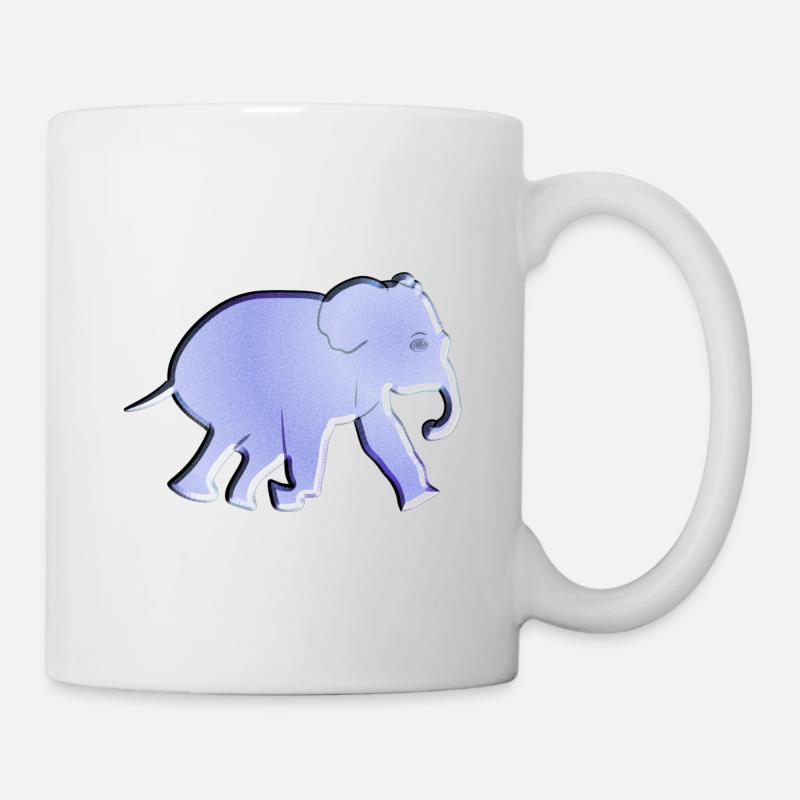 lila elefant symbol tier - Tasse - Weiß