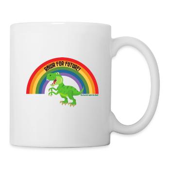 RAWR FOR FUTURE - T-REX II - Rainbow Dino - Mug - white - Right