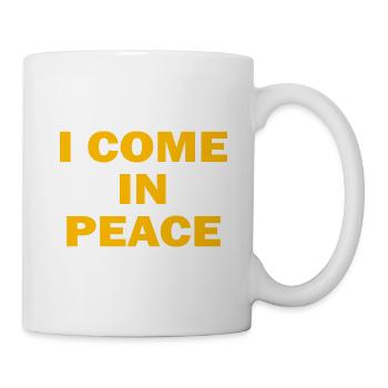 JE VIENS EN PAIX JE SUIS LA PAIX Drôles de couples Matching - Mug blanc - blanc - Droite