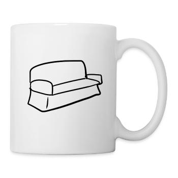 Sofa Symbol Wohnzimmer Möbel - Tasse - Weiß - Rechts