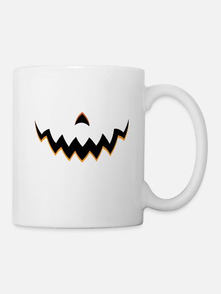 Pumpkin Face - Mug - white