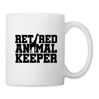 Retired Animal Keeper Animal Lover Zoologist Zoo K - Tasse - Weiß - Rechts