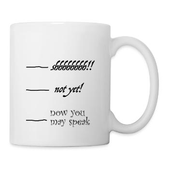 Ne me parlez jamais avant d’avoir pris ma tasse de café. - Mug blanc - blanc - Droite