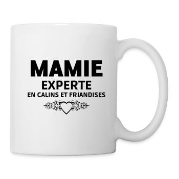 Mamie experte en câlins et friandises - Mug blanc - blanc - Droite