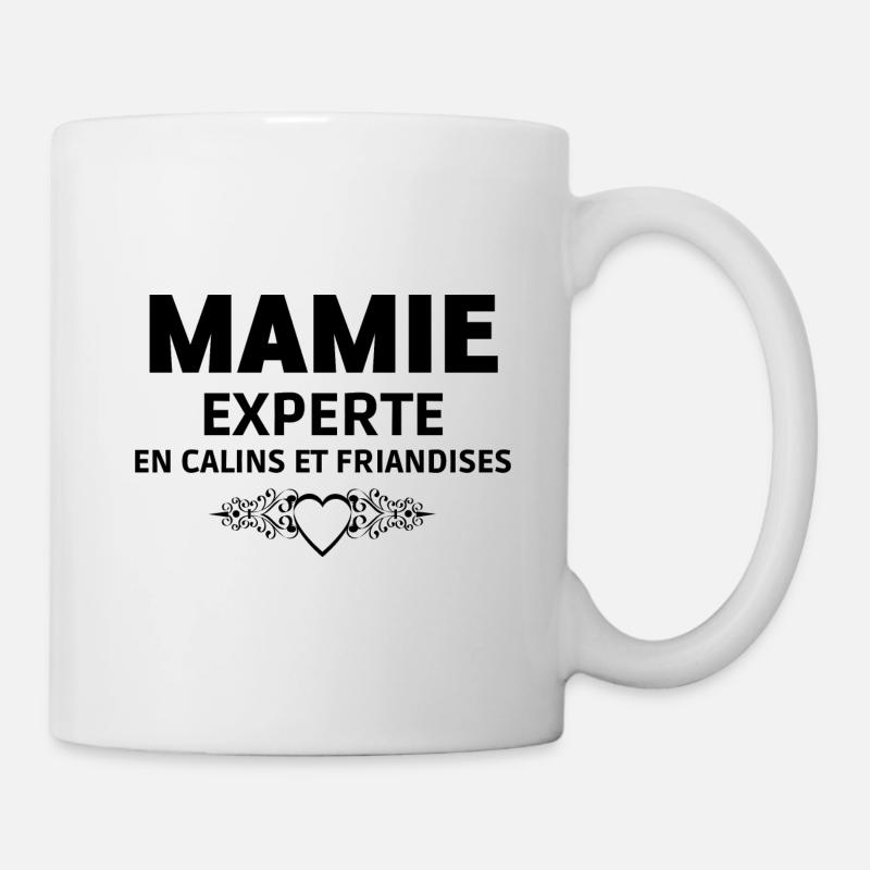 Mamie experte en câlins et friandises - Mug blanc - blanc