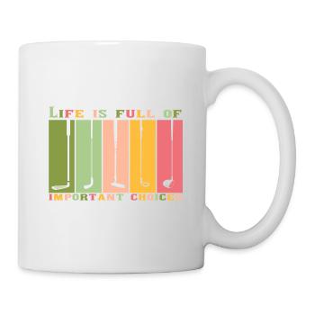 Golf Geschenk Witz Golfspieler Golfer - Tasse - Weiß - Rechts