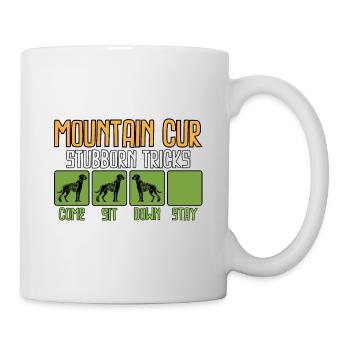 Mountain Cur Hund Sprüche Lustige Witzig Humor - Tasse - Weiß - Rechts