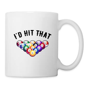 Id Hit That Billard Player Pool Billard Snooker Po - Mug - white - Right