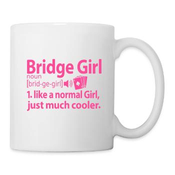 Joueur de bridge fille Joueur de bridge Dictons Rose - Mug blanc - blanc - Droite
