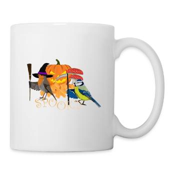 Robin Blue Autumn Bird Halloween - Mug - white - Right
