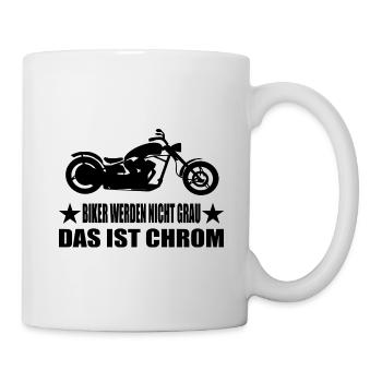 Motorrad - Tasse - Weiß - Rechts