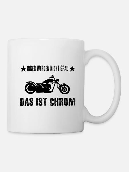 Motorrad - Tasse - Weiß