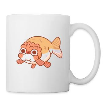 Süßes Derpy Ranchu Goldfisch Gekritzel - Tasse - Weiß - Rechts