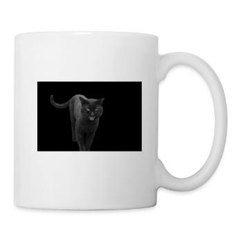 black cat kitten cat - Mug - white - Right