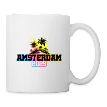 Amsterdam 2025 Palmiers Multicolores - Mug blanc - blanc - Droite
